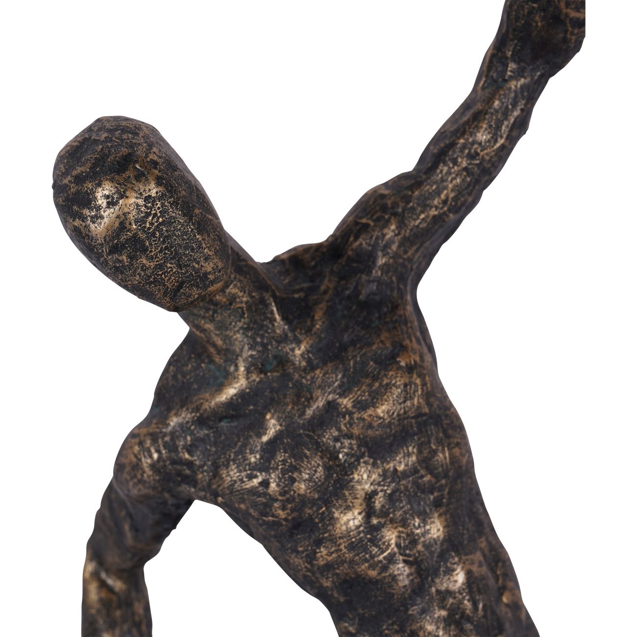 Antique Bronze Football Player Sculpture